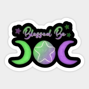 Blessed Be Triplemoon Abstract Potion and Magic Edition Design Sticker